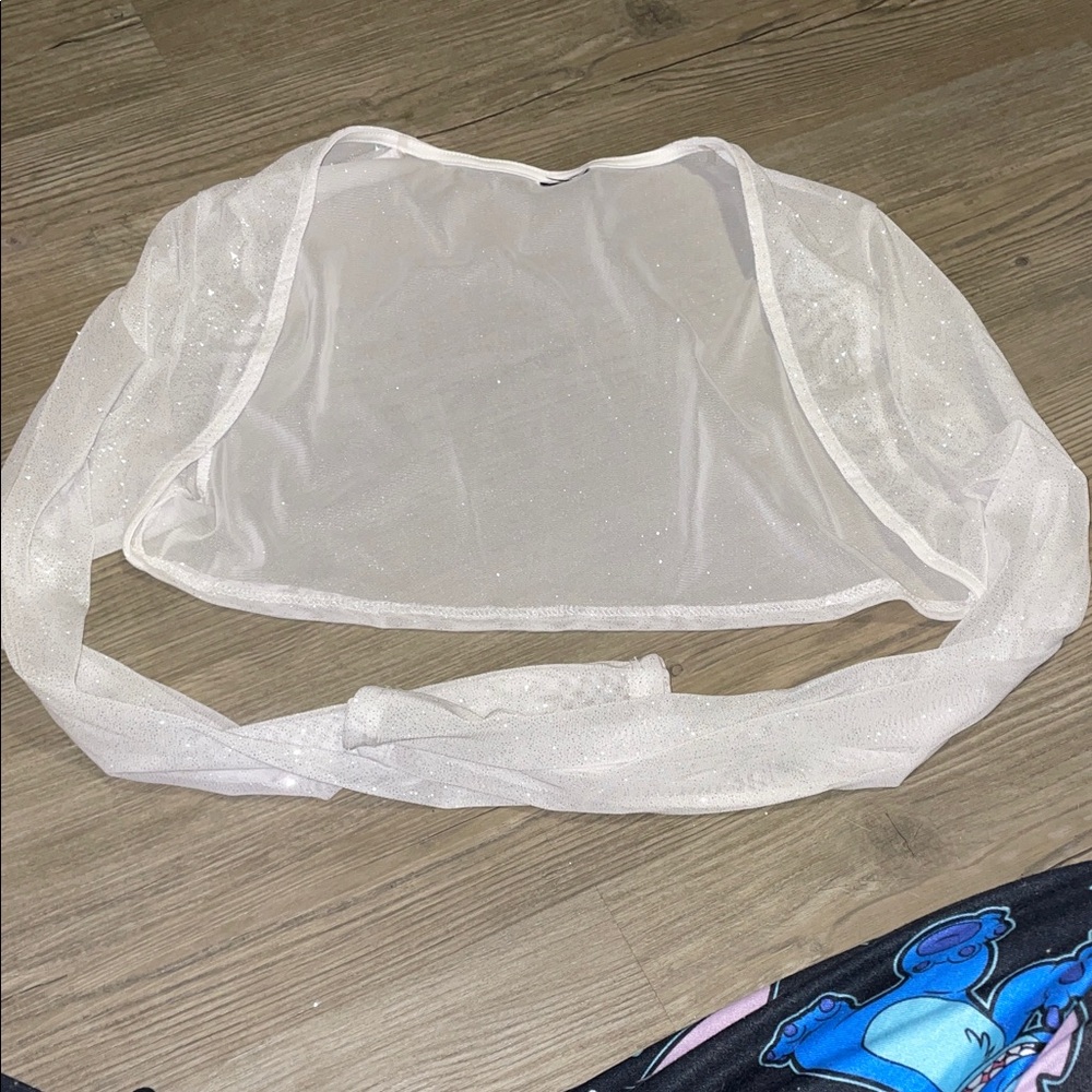 Elegant Sheer White Women's Top
